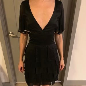 Bebe Sexy Deep V Neck Dress XS
